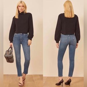 Reformation High & Skinny Jean Rhine wash